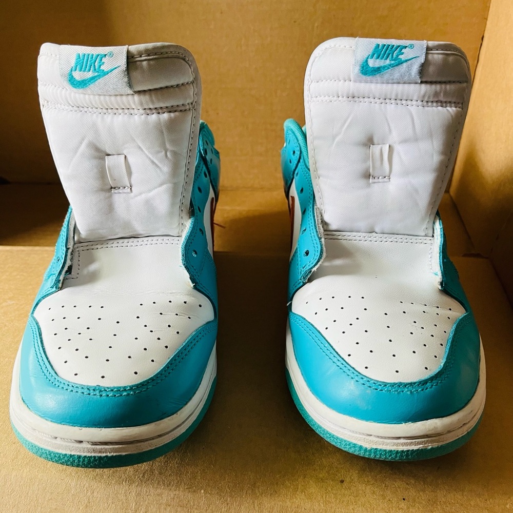 NIKE DUNK LOW RETO MIAMI DOLPHINS ( DV0833-102) MEN’S SIZE 12 PRE-OWNED